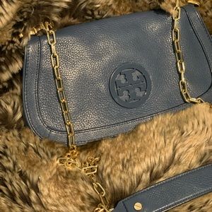 Tory Burch Navy Blue Crossbody/ Shoulder Bag
